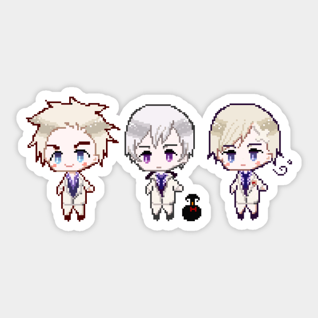 Hetalia Denmark Norway Iceland Pixel Art Sticker by MemoOwO